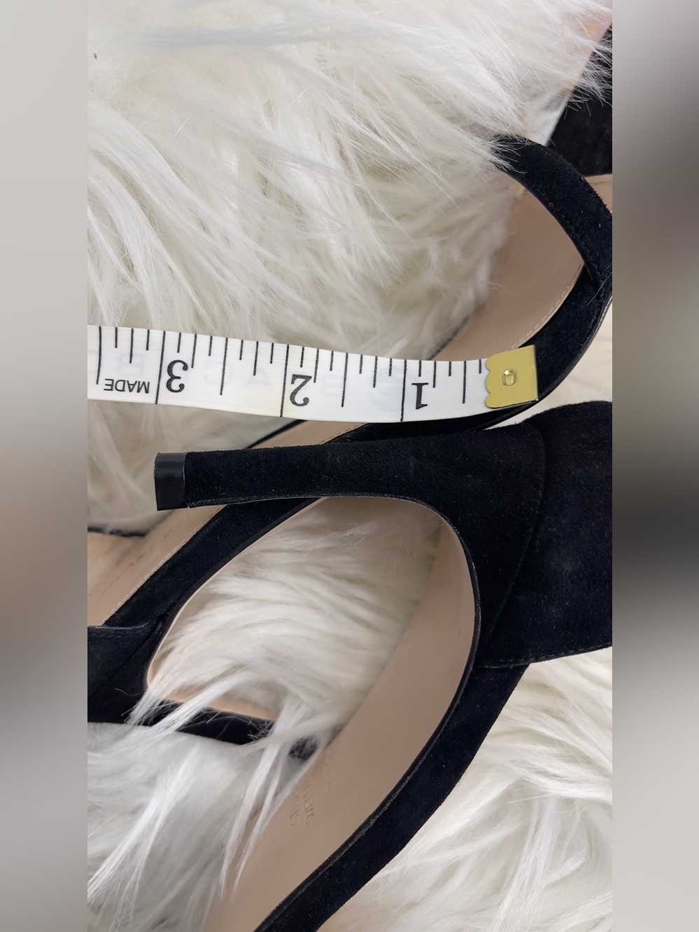 Stuart Weitzman Black Suede Ankle-Strap Open-Toe Heels - Picture 10 of 10